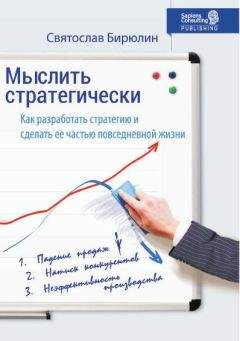 Святослав Бирюлин - Мыслить стратегически. Как разработать стратегию бизнеса и сделать стратегическое мышление частью повседневной жизни компании - Читать 📖 Читать онлайн 👀 Читаемые книги читать онлайн бесплатно 🔥 booksread-online.com