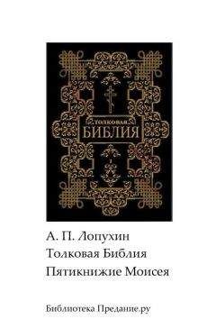 Александр Лопухин - Толковая Библия. Ветхий Завет. Пятикнижие - Читать 📖 Читать онлайн 👀 Читаемые книги читать онлайн бесплатно 🔥 booksread-online.com