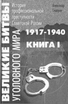 Александр Сидоров - Великие битвы уголовного мира. История профессиональной преступности Советской России. Книга первая (1917-1940 г.г.) - Читать 📖 Читать онлайн 👀 Читаемые книги читать онлайн бесплатно 🔥 booksread-online.com