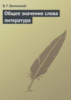 Виссарион Белинский - Общее значение слова литература - Читать 📖 Читать онлайн 👀 Читаемые книги читать онлайн бесплатно 🔥 booksread-online.com