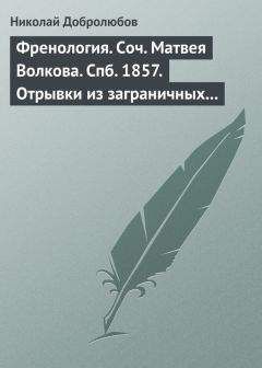 Николай Добролюбов - Френология. Соч. Матвея Волкова. Спб. 1857. Отрывки из заграничных писем (1844–1848) Матвея Волкова. Спб. 1858 - Читать 📖 Читать онлайн 👀 Читаемые книги читать онлайн бесплатно 🔥 booksread-online.com