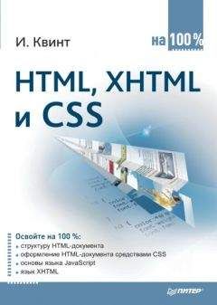 Игорь Квинт - HTML, XHTML и CSS на 100% - Читать 📖 Читать онлайн 👀 Читаемые книги читать онлайн бесплатно 🔥 booksread-online.com