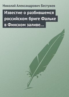 Николай Бестужев - Известие о разбившемся российском бриге Фальке в Финском заливе… - Читать 📖 Читать онлайн 👀 Читаемые книги читать онлайн бесплатно 🔥 booksread-online.com